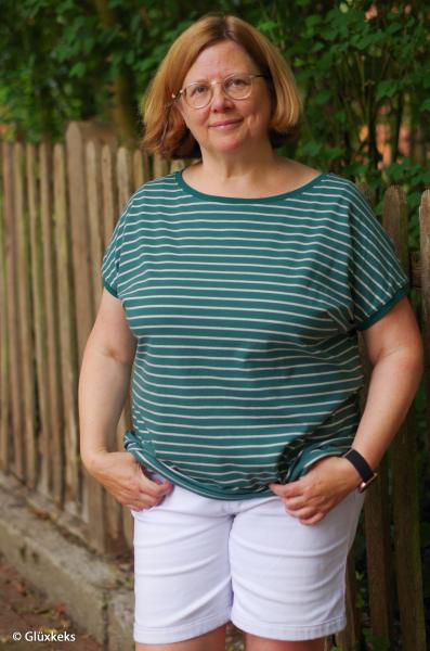 Baumwolljersey Isa Streifen Grün/Weiß  by Swafing